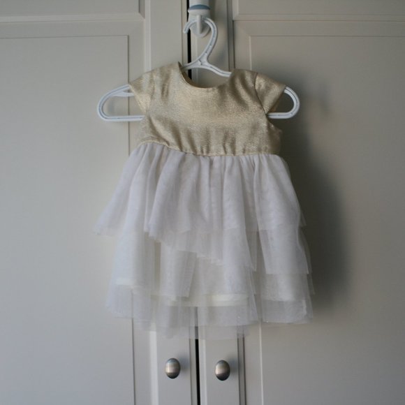 3/$20 H&M gold tulle fancy dress baby 6 months - Picture 3 of 16